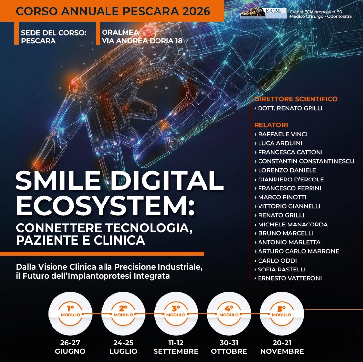 PESCARA – Smile Digital Ecosystem: connettere tecnologia, paziente e clinica – Corso annuale